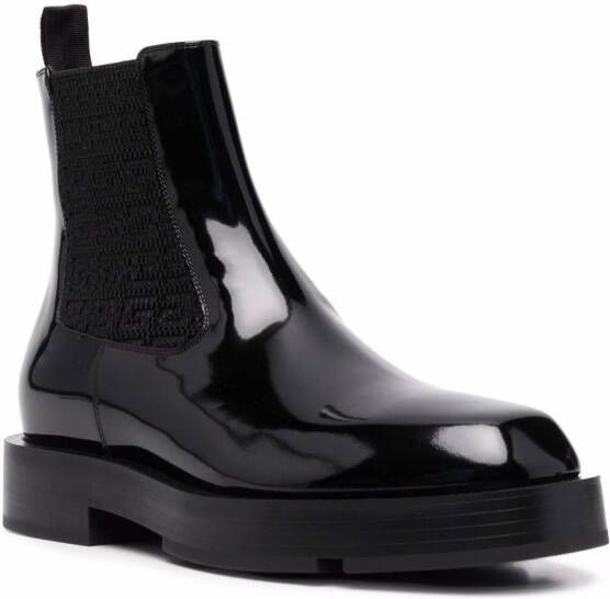 Givenchy Glanzende enkellaarzen Zwart
