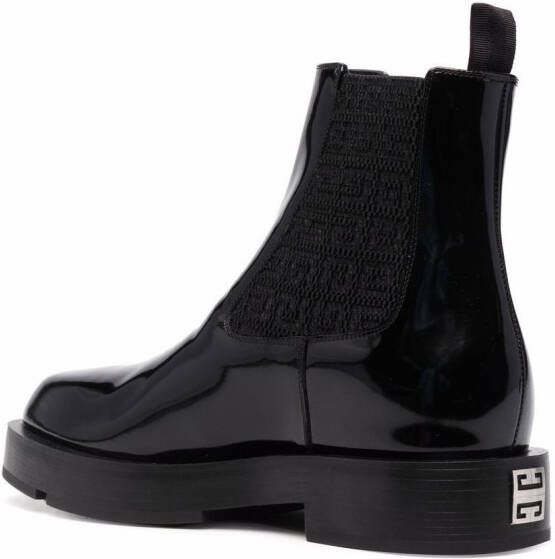 Givenchy Glanzende enkellaarzen Zwart