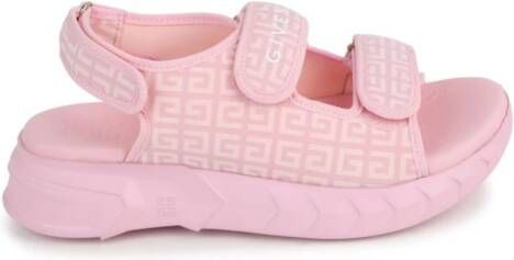 Givenchy Kids Sandalen met klittenband met 4G print Roze