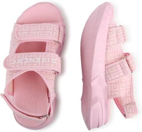 Givenchy Kids Sandalen met klittenband met 4G print Roze