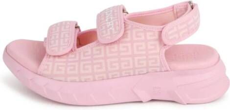 Givenchy Kids Sandalen met klittenband met 4G print Roze