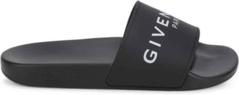 Givenchy Kids Slippers met logoprint Zwart