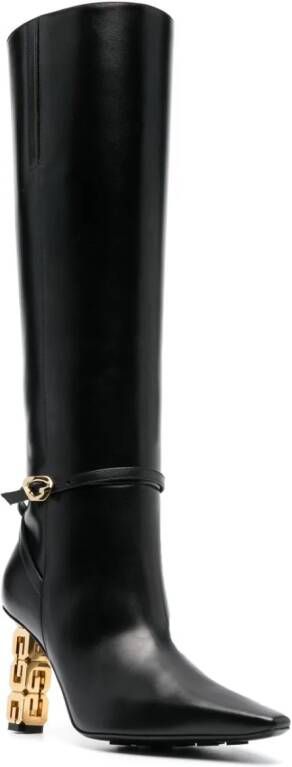 Givenchy Knielaarzen met logo Zwart