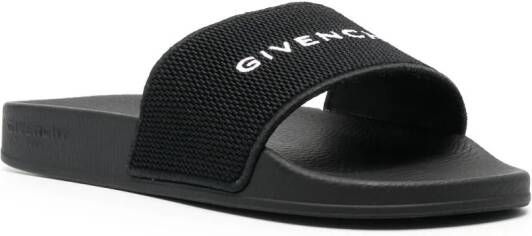 Givenchy Slippers met geborduurd logo Zwart