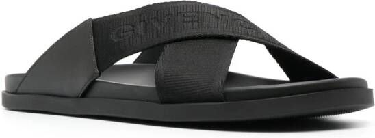 Givenchy Slippers met gekruiste bandjes Zwart