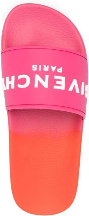 Givenchy Slippers met logo-reliëf Roze