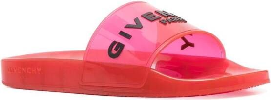 Givenchy Slippers met logoprint Rood