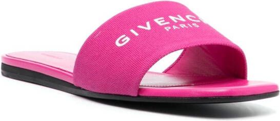 Givenchy Slippers met logoprint Roze