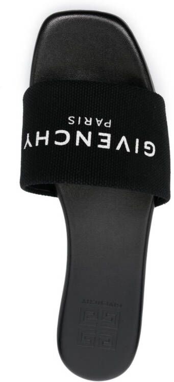Givenchy Slippers met logoprint Zwart