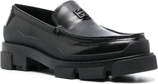 Givenchy Loafers met logo-reliëf Zwart