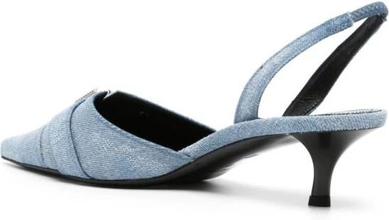 Givenchy Voyou denim slingback pumps Blauw