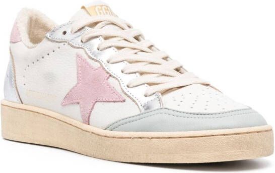 Golden Goose Ball Star low-top leather sneakers Wit