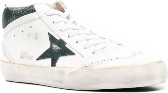 Golden Goose Mid Star sneakers met gebarsten effect Beige