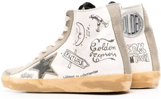 Golden Goose Francy Journey high-top sneakers Wit