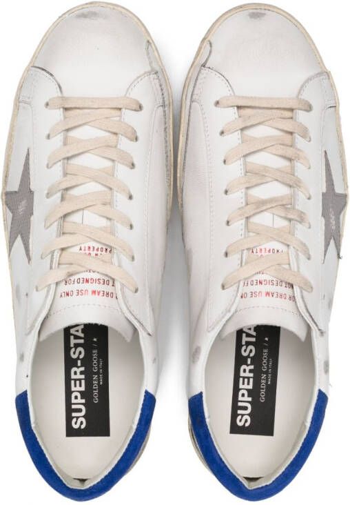 Golden Goose Super-Star gerafelde sneakers Wit