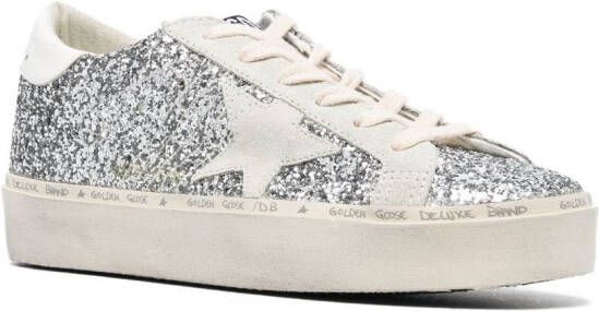 Golden Goose Hi-Star glitter sneakers Zilver