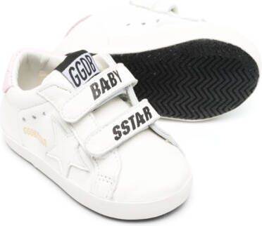 Golden Goose Kids Baby School leren sneakers Wit