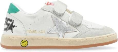 Golden Goose Kids Ball Star gerafelde leren sneakers Wit