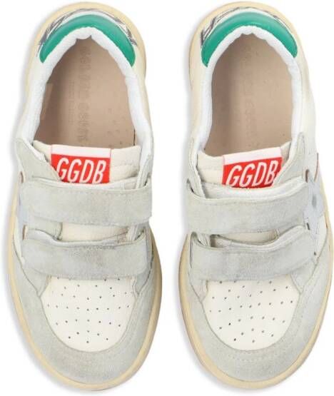 Golden Goose Kids Ball Star gerafelde leren sneakers Wit