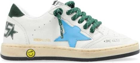 Golden Goose Kids Ball Star New leren sneakers Wit