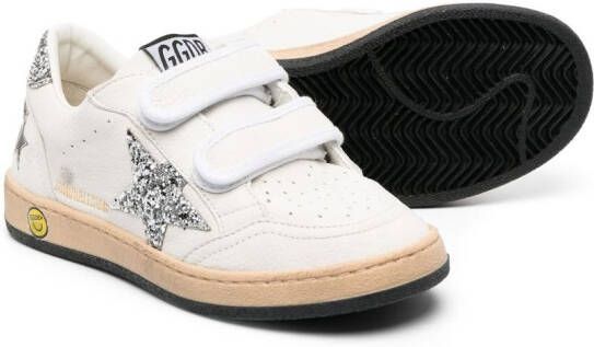 Golden Goose Kids Ball Stop sneakers met klittenband Wit