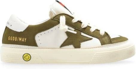 Golden Goose Kids May leren sneakers Wit