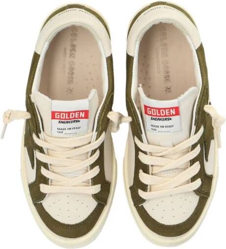 Golden Goose Kids May leren sneakers Wit