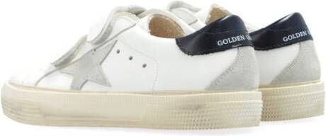 Golden Goose Kids May School leren sneakers Wit