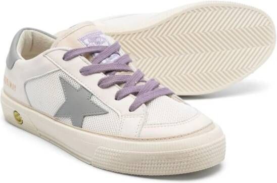 Golden Goose Kids May sneakers met sterpatch Wit