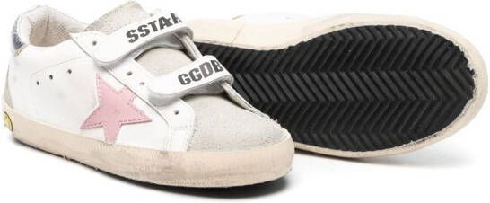 Golden Goose Kids Old School sneakers met klittenband Wit