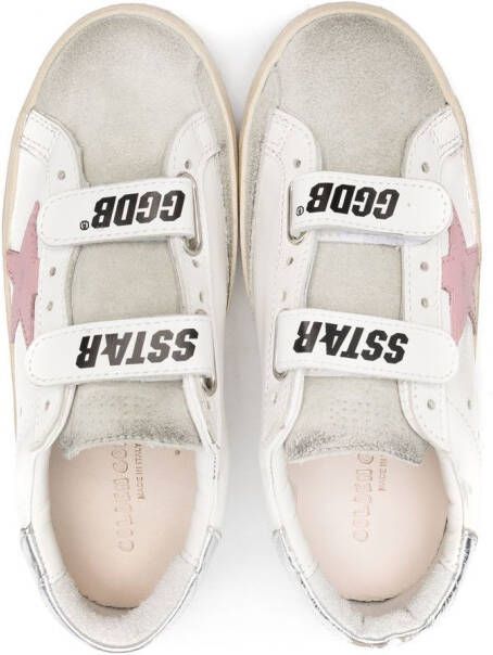 Golden Goose Kids Old School sneakers met klittenband Wit