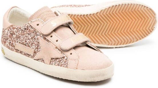 Golden Goose Kids Old School sneakers met klittenband Beige