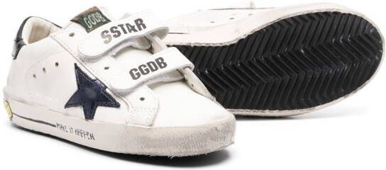 Golden Goose Kids Old School sneakers met klittenband Beige