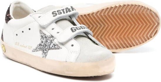 Golden Goose Kids Old School sneakers met klittenband Wit