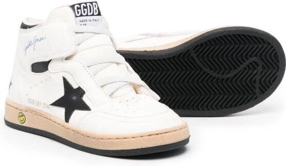 Golden Goose Kids Sky Star high-top sneakers Wit