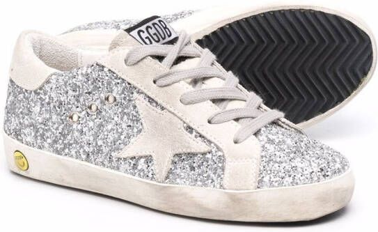 Golden Goose Kids Sneakers met glitter Zilver