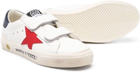 Golden Goose Kids Sneakers met klittenband Wit