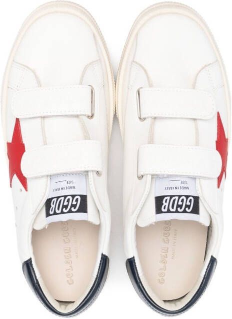 Golden Goose Kids Sneakers met klittenband Wit