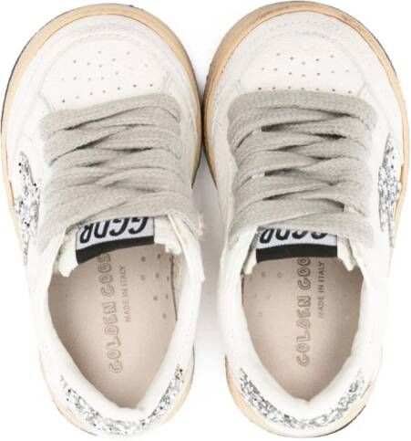 Golden Goose Kids Ball Star leren sneakers Beige