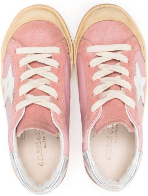 Golden Goose Kids Sneakers met sterpatch Roze