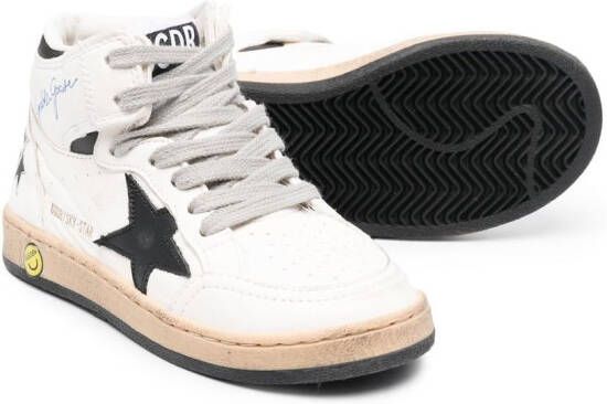 Golden Goose Kids Sneakers met sterpatch Wit