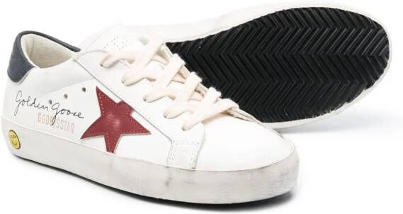 Golden Goose Kids Sneakers met sterpatch Wit