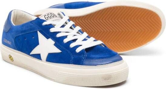 Golden Goose Kids Super-Star suède sneakers Blauw