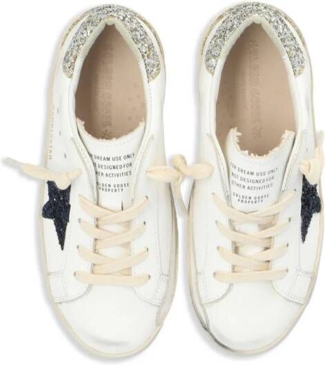 Golden Goose Kids Super-Star leren sneakers Wit