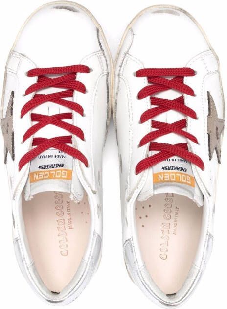 Golden Goose Kids Super-Star low-top sneakers Wit