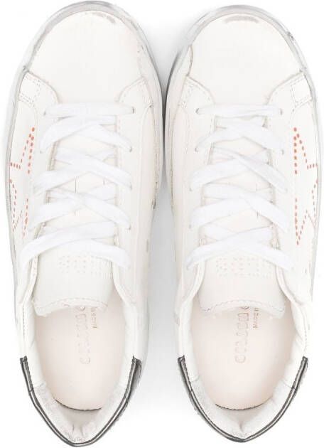 Golden Goose Kids Super-Star low-top sneakers Wit