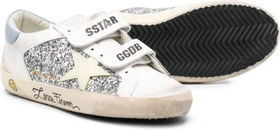 Golden Goose Kids Super Star sneakers met glitters Wit