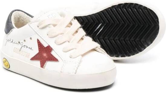 Golden Goose Kids Super-Star leren sneakers Wit