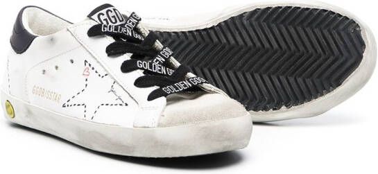 Golden Goose Kids Superstar gerafelde sneakers Wit