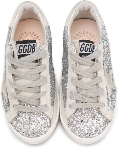 Golden Goose Kids Superstar sneakers met glitter Zilver